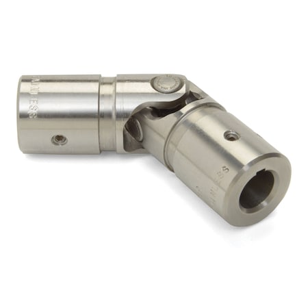 Ruland Manufacturing Single U-Joint, 3/8" x 3/8" Bores, 0.745" OD, Stainless USKC12-6-6-SS